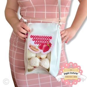 Bag of donuts purse Food purse is fake food fashion unique and funky purses gift